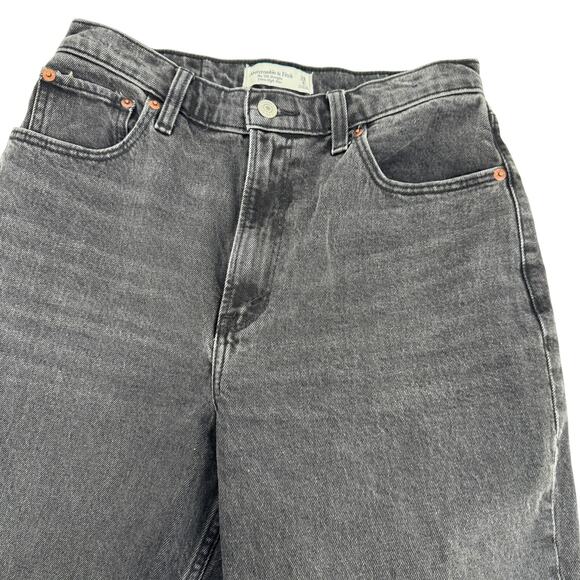 Abercrombie & Fitch The 90's Ultra High Rise Straight Jeans‎ Black Size 26 - Picture 6 of 9